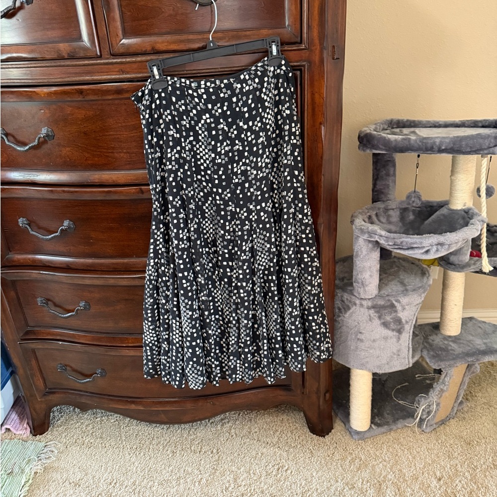 Ralph Lauren Black and White A-Line Skirt